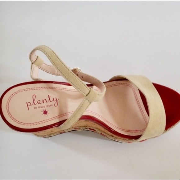 NEW plenty by tracy reese Tess leather wedge sandals - Picture 5 of 7